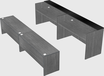Shared u-shaped reception desks
