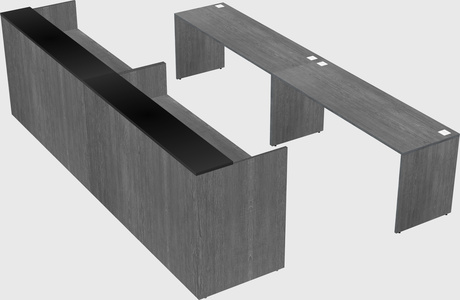 Shared u-shaped reception desks