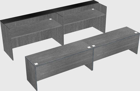 Shared u-shaped reception desks