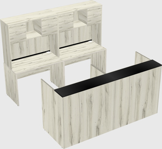 Shared u-shaped reception desks