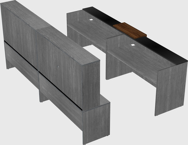 Shared u-shaped reception desks