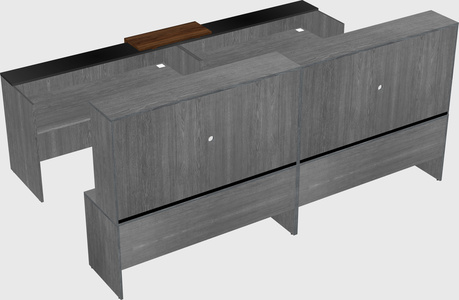 Shared u-shaped reception desks