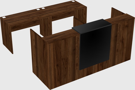 Shared u-shaped reception desks