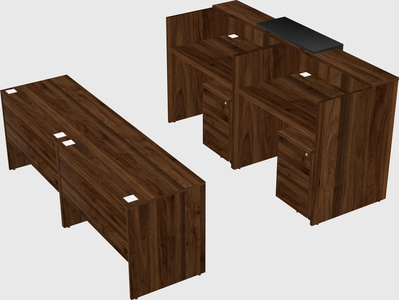 Shared u-shaped reception desks