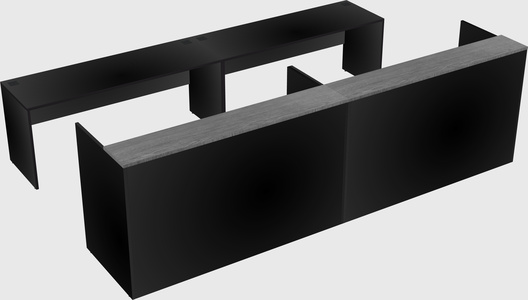 Shared u-shaped reception desks