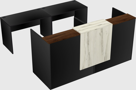 Shared u-shaped reception desks