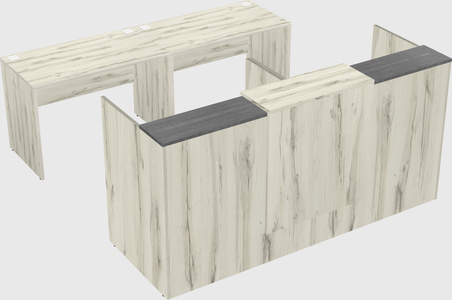 Shared u-shaped reception desks