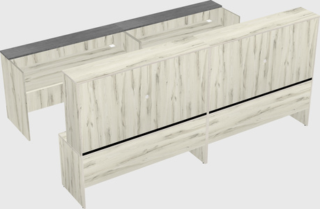 Shared u-shaped reception desks