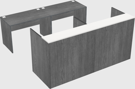Shared u-shaped reception desks