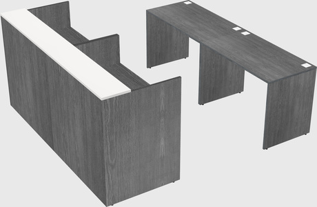Shared u-shaped reception desks