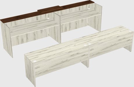Shared u-shaped reception desks