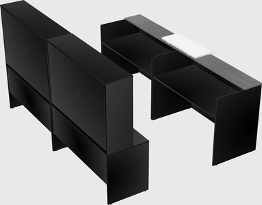 Shared u-shaped reception desks