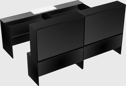 Shared u-shaped reception desks