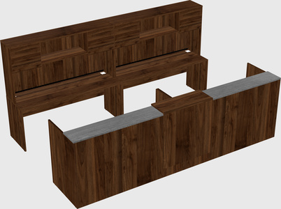 Shared u-shaped reception desks
