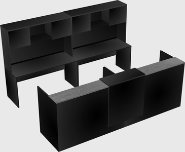 Shared u-shaped reception desks
