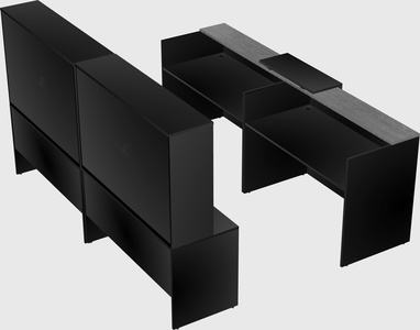 Shared u-shaped reception desks