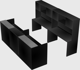 Shared u-shaped reception desks