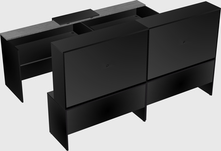 Shared u-shaped reception desks