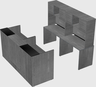 Shared u-shaped reception desks