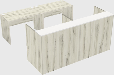 Shared u-shaped reception desks