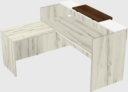 L-shaped modular reception