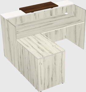 L-shaped modular reception
