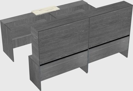 Shared u-shaped reception desks