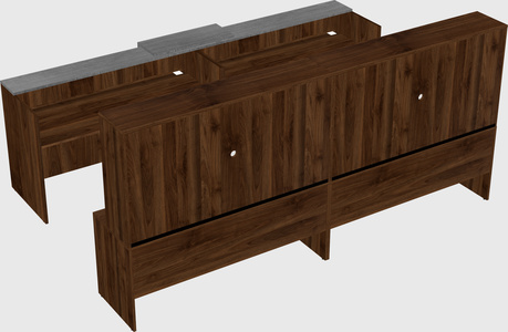 Shared u-shaped reception desks