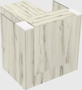 L-shaped modular reception