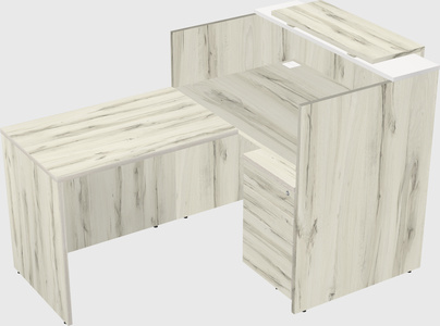 L-shaped modular reception