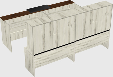 Shared u-shaped reception desks