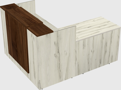L-shaped modular reception