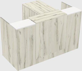 L-shaped modular reception