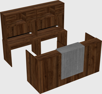 Shared u-shaped reception desks