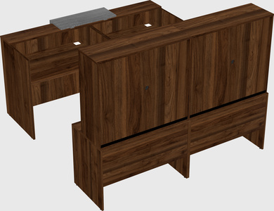 Shared u-shaped reception desks