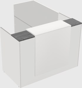 L-shaped modular reception