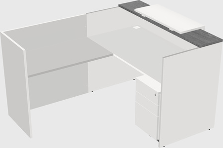 L-shaped modular reception