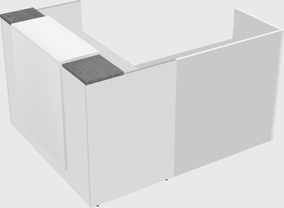L-shaped modular reception