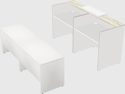 Shared u-shaped reception desks