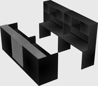 Shared u-shaped reception desks