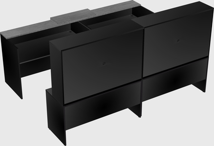Shared u-shaped reception desks