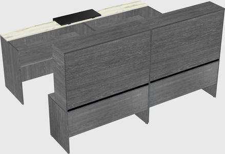 Shared u-shaped reception desks