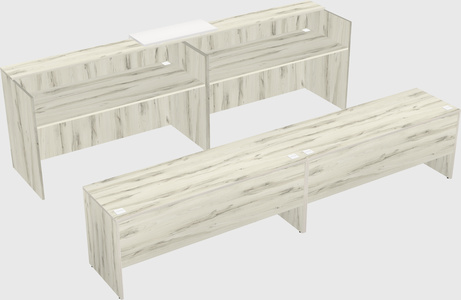 Shared u-shaped reception desks