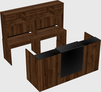 Shared u-shaped reception desks