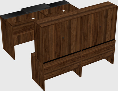 Shared u-shaped reception desks