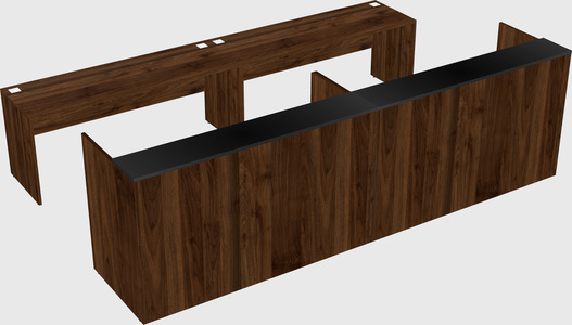 Shared u-shaped reception desks