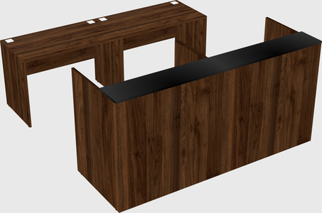 Shared u-shaped reception desks