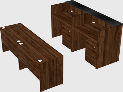 Shared u-shaped reception desks