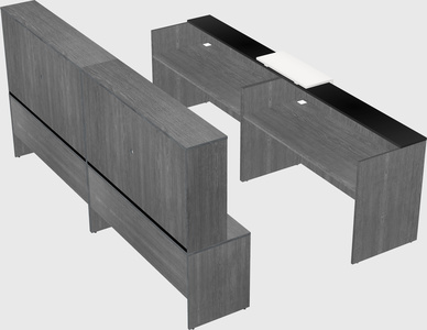 Shared u-shaped reception desks