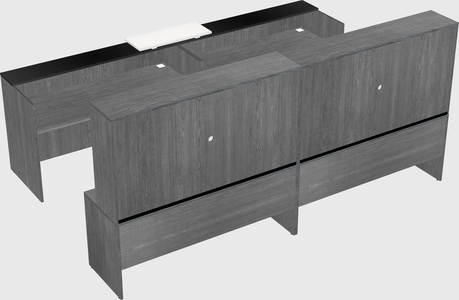 Shared u-shaped reception desks